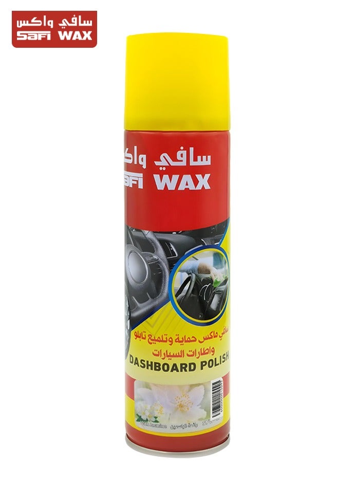 Safi WAX Safi Wax Dashboard Polish Spray Jasmine Scent 250ml UV Protection Dust Repellent & Quick Drying for Car Interiors, SFW-17  - Image 1