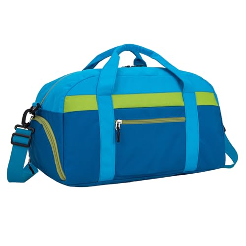 HawLander Kids Duffle Bag for Boys or Girls, Fit School Practice, or Overnight Travel (Blue) - Image 1