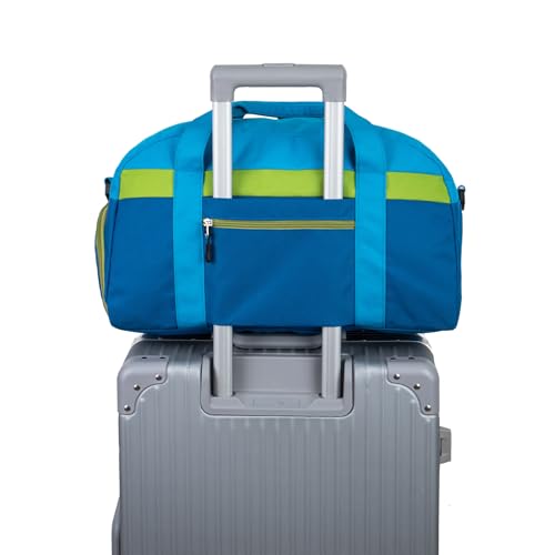 HawLander Kids Duffle Bag for Boys or Girls, Fit School Practice, or Overnight Travel (Blue) - Image 5