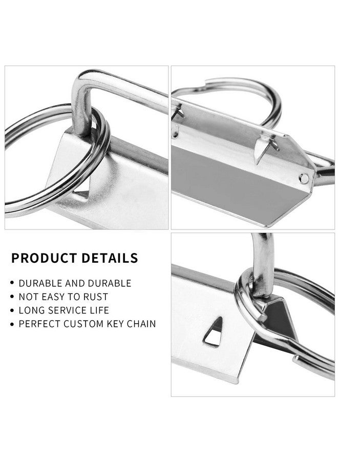 HRLORKC HRLORKC 50 Sets Key Fob Hardware Key Fob Keychain Wristlet with Split Ring 1 Inch  - Image 3