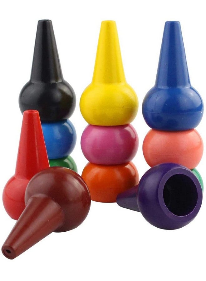ishua Lors Toddlers Finger Crayons, Ishua Palm Grip Crayons Finger Paint Crayons Sticks Stackable Toys For Kids Toddlers Children Boys And Girls Washable - Image 5