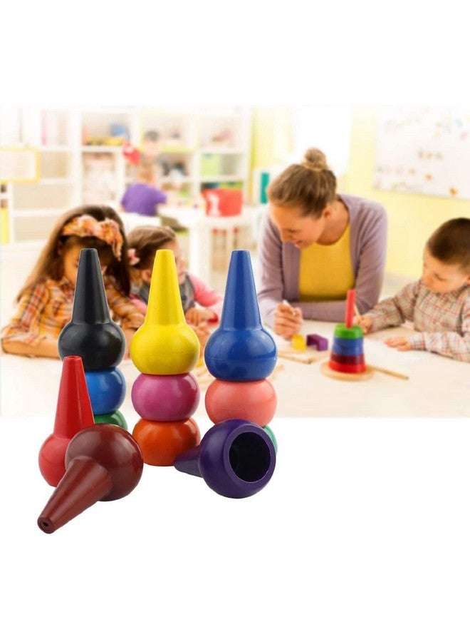 ishua Lors Toddlers Finger Crayons, Ishua Palm Grip Crayons Finger Paint Crayons Sticks Stackable Toys For Kids Toddlers Children Boys And Girls Washable - Image 3