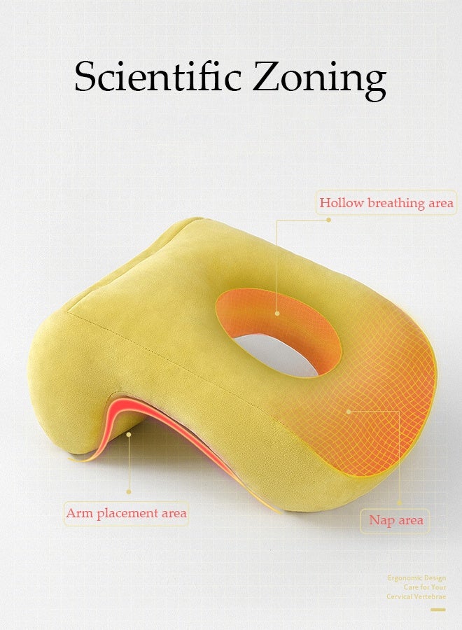 DUNISO Soft Comfortable Desk Nap Pillow Ergonomic Memory Cotton Wedge Pillow for Sleeping, Slow Rebound Desk Nap Pillow (Slightly Hard) for Adults and Teenagers for School Office Traveling - Image 2