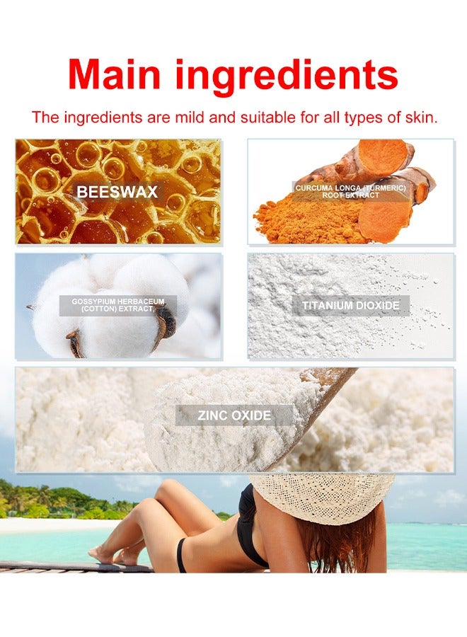 أوهو عصا شمسية قطنية ناعمة SPF50+ PA ++++ ، عصا واقية من الشمس خفيفة الوزن للوجه ، تركيبة مرطبة ، غير دهنية ، بدون قالب أبيض ، مثالية للاستخدام اليومي - Image 5