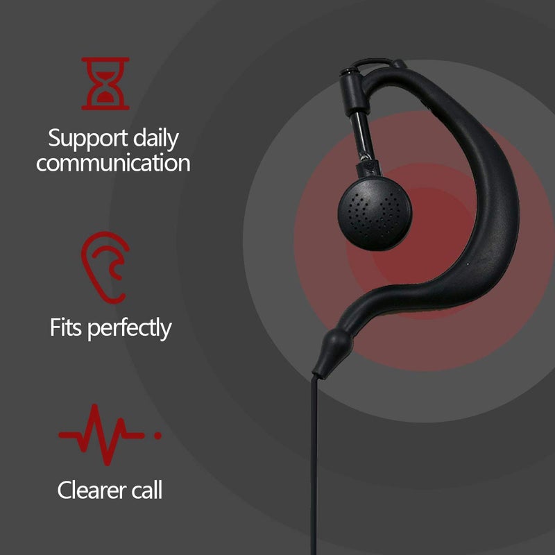 BAOFENG Walkie Talkie Earpiece with Mic 2 Pin K Port Headset for UV-5R BF-F8HP PRO AR-5RM UV-5RM K5PLUS UV-21R UV-5G Plus AR-152 UV-32 UV-17R BF-888S GM-15PRO UV-S9 Plus Etc (10Pack) - Image 3