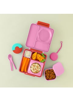 OMIE OmieBox Silicone Leakproof Snack Containers To Go, Food Storage Containers with Lid, School Lunch Bento Container - BPA Free, Airtight, Dishwasher and Freezer Safe, Oven Safe - 280ml (Pink)  - Image 2