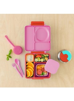 OMIE OmieBox Silicone Leakproof Snack Containers To Go, Food Storage Containers with Lid, School Lunch Bento Container - BPA Free, Airtight, Dishwasher and Freezer Safe, Oven Safe - 280ml (Pink)  - Image 4