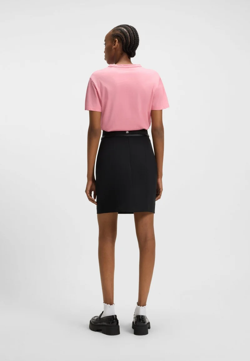 HUGO Cotton-jersey T-shirt with logo artwork