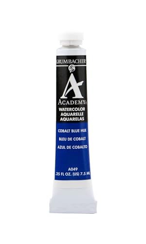 Grumbacher Academy Watercolor Paint 75ml025 Ounce Cobalt Blue Hue A049
