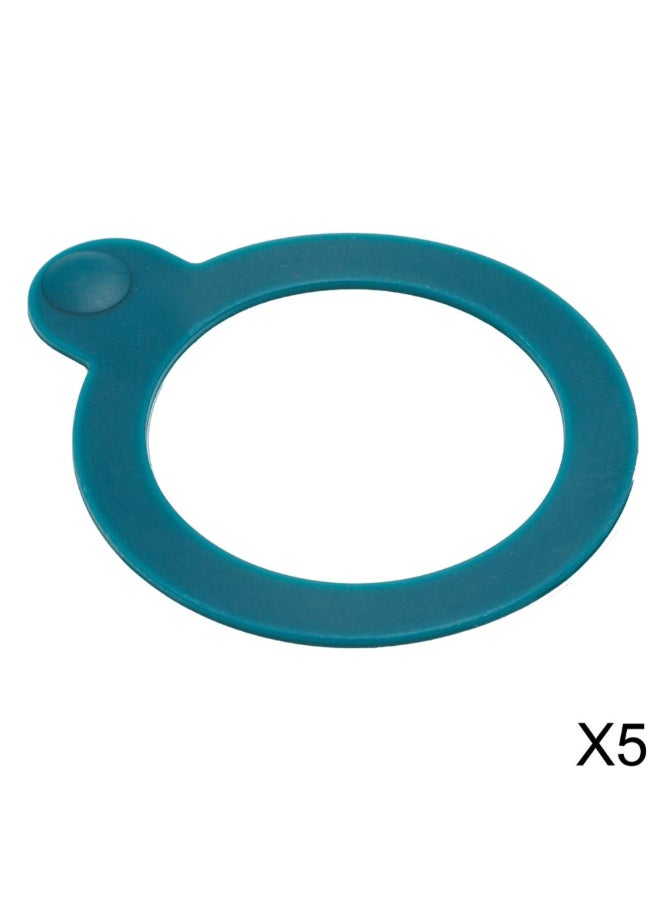 Five Simply Smart 5-Piece Jarro Silicone Gasket Set Teal Blue 90 mm 198009 - Image 1