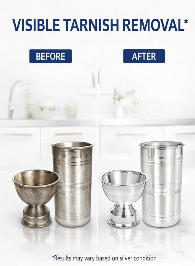 CAVERNSHOP Silver Dip Cleaner 300 ml | Instant Shine for Utensils, Idols, Pooja Items & Coins | Easy Dip-Rinse Formula - Image 4