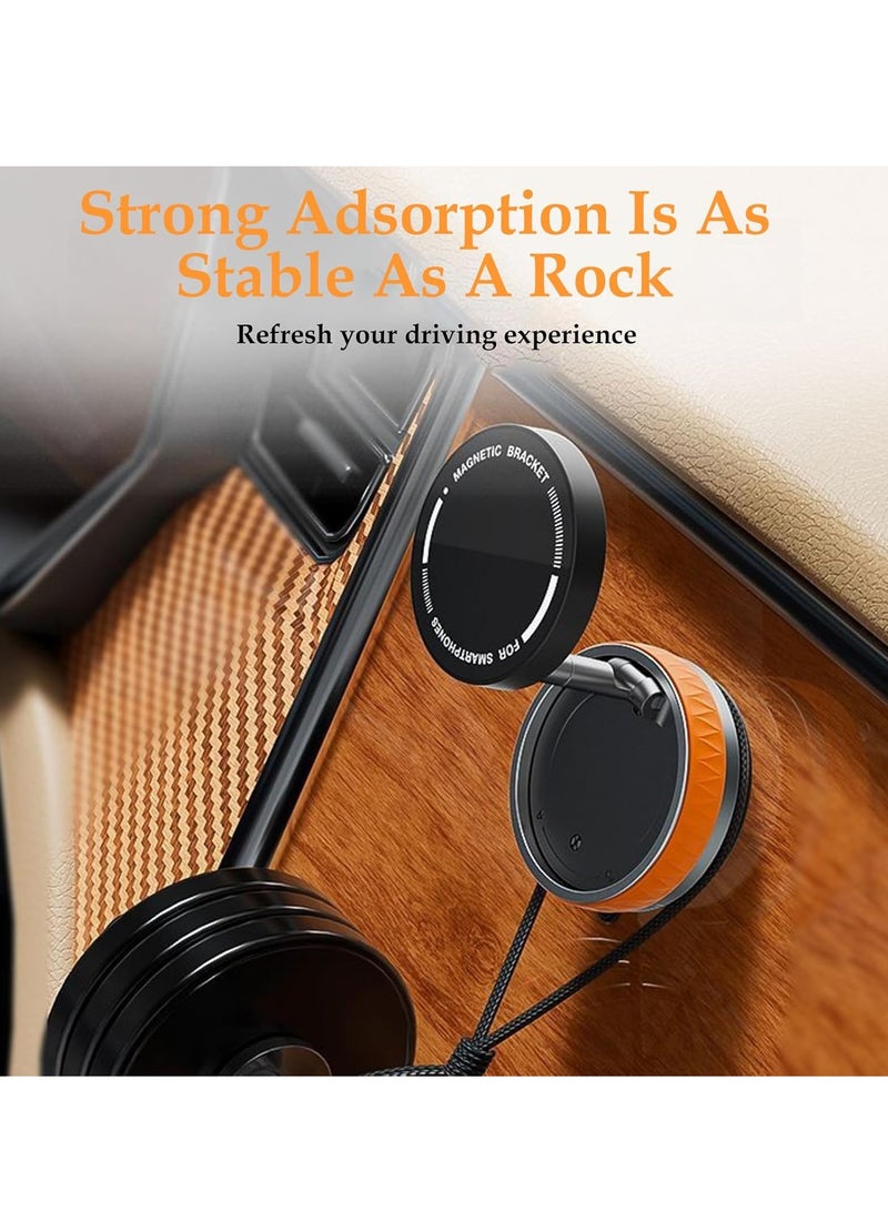 360° Rotating Foldable Vacuum Magnetic Car Mobile Holder, Suction Cup Mobile Mount for Smooth Surfaces/Tiles/Bathroom/Gym/Mirror, Magnetic Phone Holder Compatible with iPhone 16/15/14/13 - Image 5