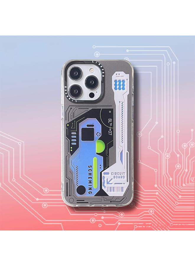 S-TOP Case For iPhone 15 Pro Mecha Circuit Board Pattern Phone Case - Image 2