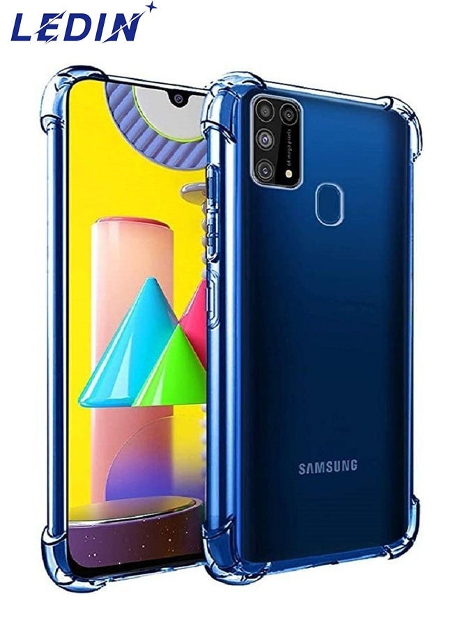LEDIN Case for Samsung Galaxy M31 Clear Case Soft Flexible Silicone Back Cover Shockproof Anti Scratch Case with Reinforced Bumper Corner Compatible for Samsung Galaxy M31 Clear - Image 1