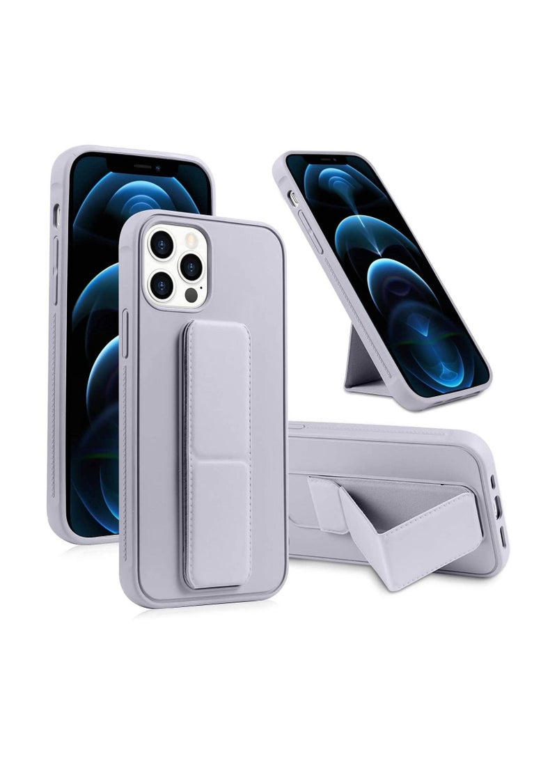 iPhone 13 pro Max 6.7" Case with Magnetic Stand & Holder, Premium Silicone Vertical & Horizontal Hand Strap and Grip and Multi Stand, Car Mount Kickstand Case Finger Strap Cover - Image 1