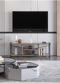 AGD TV table with a beautiful and modern design made of wood and metal legs  - Image 4