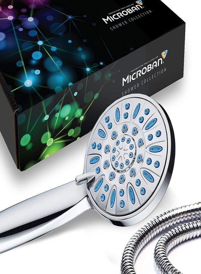AquaDance Anti-Clog High-Pressure 6-setting Hand Shower with Nozzle Protection from Growth of Grime for Stronger Shower! Aqua Blue - Image 3