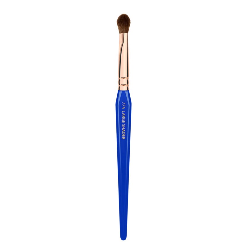 Bdellium Tools Professional Makeup Brush - Golden Triangle 774 Large Shader - With All Vegan and Soft Synthetic Fibers, For Applying & Blending Eyeshadow (Blue, 1pc)