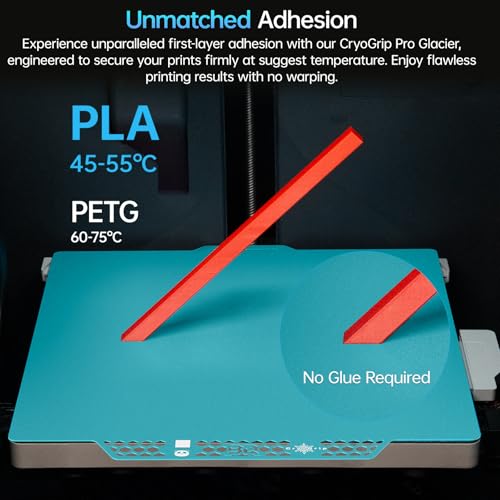 BIQU CryoGrip Pro Glacier 257x257mm Panda Build Plate for Bambu-Lab P1S/P1P/P2S/X1C/X1E/A1 3D Printer Double Sided Upgrade Build Plate Removable Surface Platform - Image 2