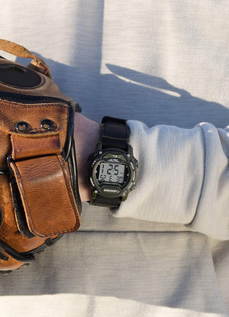 Armitron Sport Quartz Sport Watch with Nylon Strap, Black, 24 (Model: 45/7004DGN) - Image 2