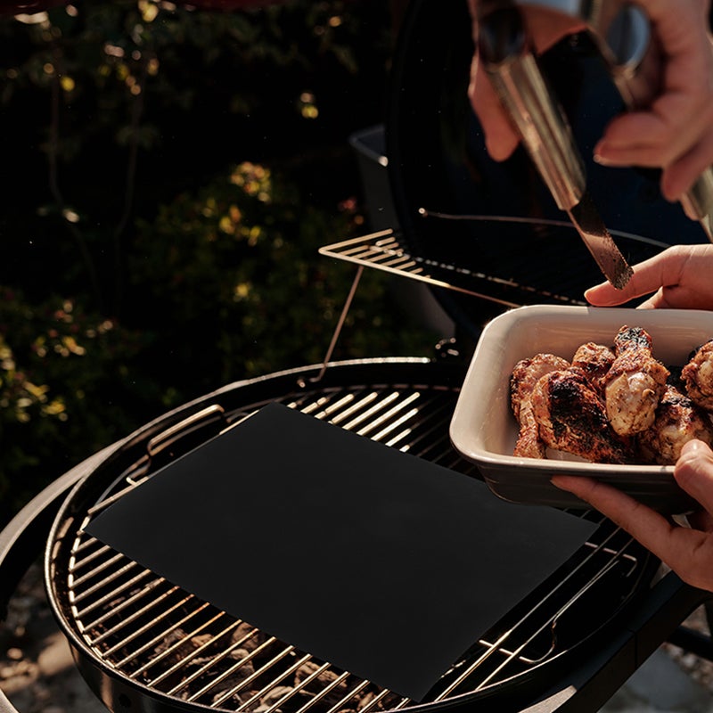 4 pcs Mat Non Stick Grill Mat For Outdoor Grill Reusable Baking Mat - Image 2