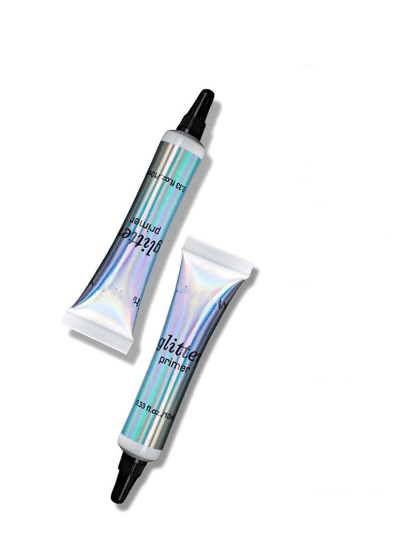 MAEPEOR MAEPEOR Cosmetic Glitter Glue Long Lasting Makeup Glitter Primer Gel Waterproof & Smudgeproof Primer Base Glue for Body Eyes Face Lip with Glitter, Body Jewels, Rhinestones (2 PCS, 10 ml)  - Image 1