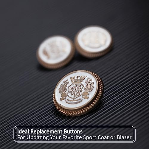 MASONEE 14-Piece Gold Metal Blazer Button Set - 23mm & 18mm Buttons for Men's Blazers, Suits, Sport Coats, Uniforms & Jackets - Image 4