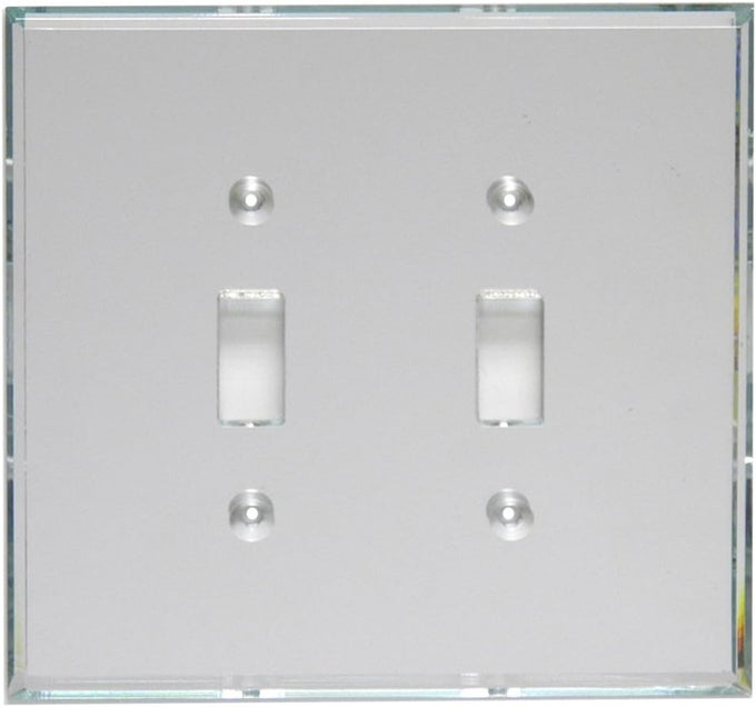 GLASSALIKE DOUBLE SWITCH ACRYLIC MIRROR PLATE