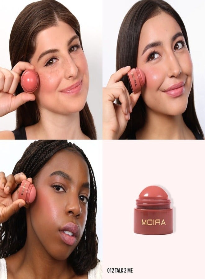 moira Moira Soft Blush Balm – Shade #012, Talk 2 me – Lightweight, Creamy, and Buildable Cheek Color for a Natural, Radiant Flush – Long-Lasting and Blendable Formula  - Image 2