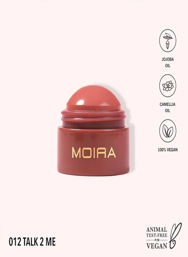 moira Moira Soft Blush Balm – Shade #012, Talk 2 me – Lightweight, Creamy, and Buildable Cheek Color for a Natural, Radiant Flush – Long-Lasting and Blendable Formula  - Image 5