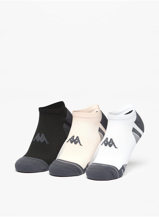 Kappa - Women's Logo Detail Ankle Length Performance Socks - Set of 3 - Image 1