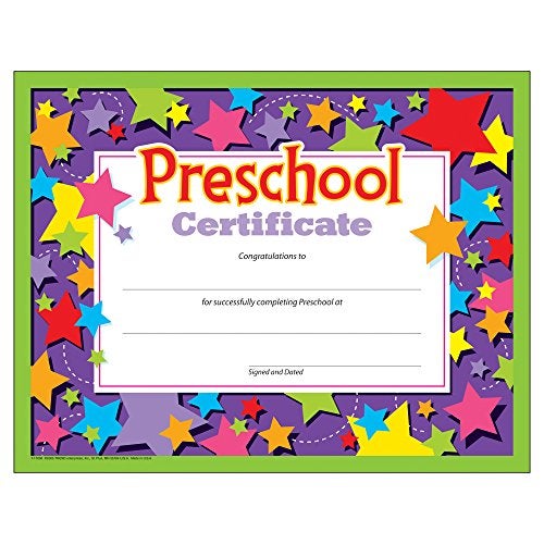 Trend Enterprises Preschool Certificates (Pack of 30) - Image 1