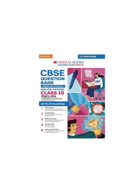 Oswaal CBSE Question Bank Class 10 English Language & Literature, Chapterwise and Topicwise Solved Papers For Board Exams 2025