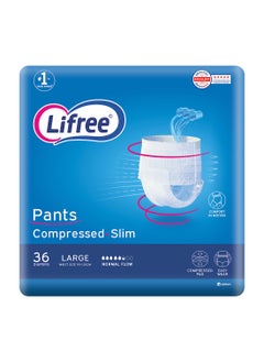 Lifree Slim Culotte Adult Diaper Pants Large Size 3 Cup Absorbency Mega Pack 36 Pieces  - Image 1