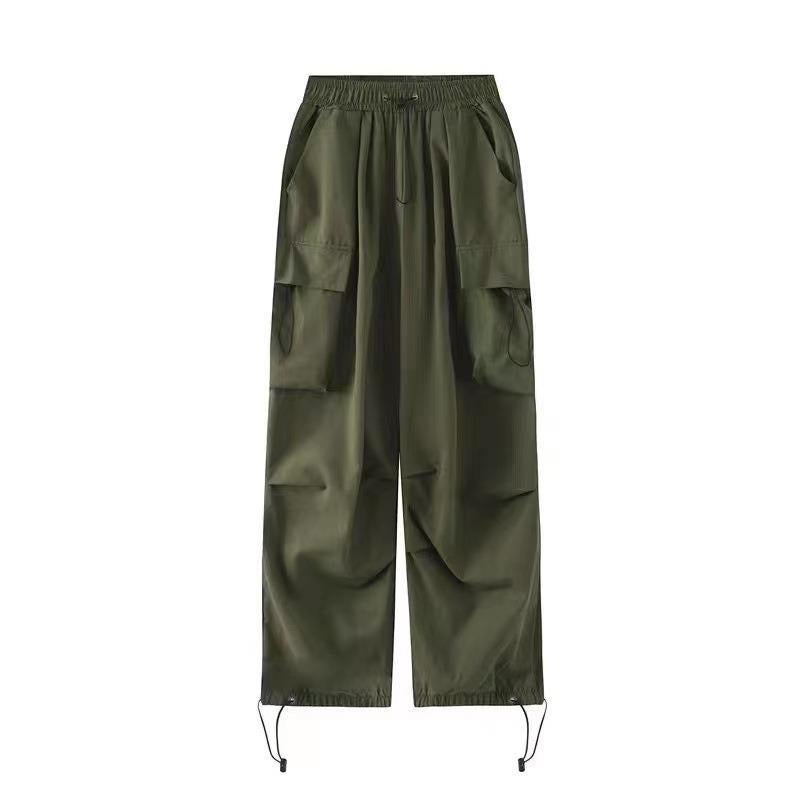 American-Style Retro Workwear Casual Pants Women'S Summer All-Match Straight Pants Loose Wide-Leg Pants Ins - Image 2