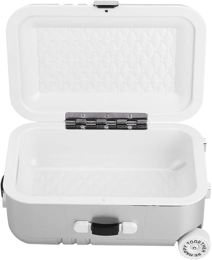 jellyflow Baby Suitcase Toy, Baby Suitcase Toy Cute Plastic Rolling Suitcase Mini Luggage Box Toy Box for Children,6.1 x 4.1 x 2.8 in (Silver) - Image 2