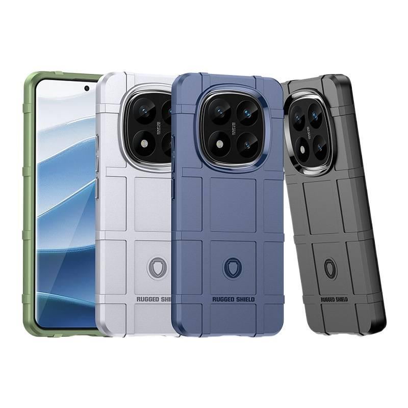 غطاء واقي بسيليكون لـ Redmi Note 14 Pro مع مقاوم للصدمات وحماية من السقوط مع مقاوم للصدمات مع مقاوم للبصمات مع ملمس غير لامع باللون أسود من السيليكون باللون الأسود باللون الأحمر - Image 3