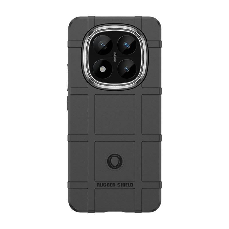 غطاء واقي بسيليكون لـ Redmi Note 14 Pro مع مقاوم للصدمات وحماية من السقوط مع مقاوم للصدمات مع مقاوم للبصمات مع ملمس غير لامع باللون أسود من السيليكون باللون الأسود باللون الأحمر - Image 1