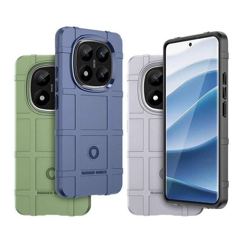 غطاء واقي بسيليكون لـ Redmi Note 14 Pro مع مقاوم للصدمات وحماية من السقوط مع مقاوم للصدمات مع مقاوم للبصمات مع ملمس غير لامع باللون أسود من السيليكون باللون الأسود باللون الأحمر - Image 2
