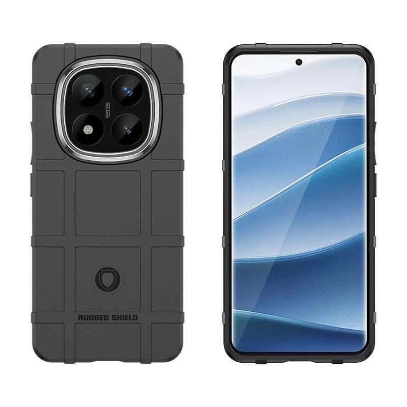 غطاء واقي بسيليكون لـ Redmi Note 14 Pro مع مقاوم للصدمات وحماية من السقوط مع مقاوم للصدمات مع مقاوم للبصمات مع ملمس غير لامع باللون أسود من السيليكون باللون الأسود باللون الأحمر - Image 4