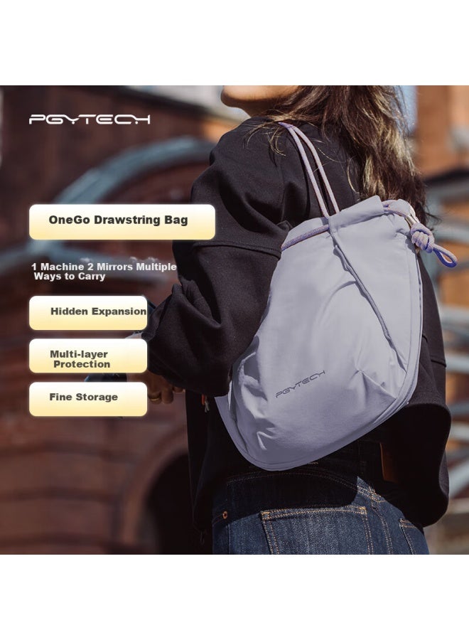 PGYTECH Pgytech Onego Drawstring Bag For Camera Dandelion Series Single Shoulder Photography Bag For Mirrorless Camera Fujifilm Camera Bag Insert Bag For Sony Canon Camera Bag - Lilac - Image 1