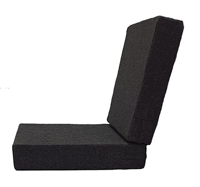 Naman Arts Sofa Foam Cushions in Velvet Zip Cover Warm and Decent Visual Stretchy Soft Velvet Fabric Multipurpose Using Cover Seat 22x21x4 Back 21x18x4 Density32 Foam Black Mixture - Image 3