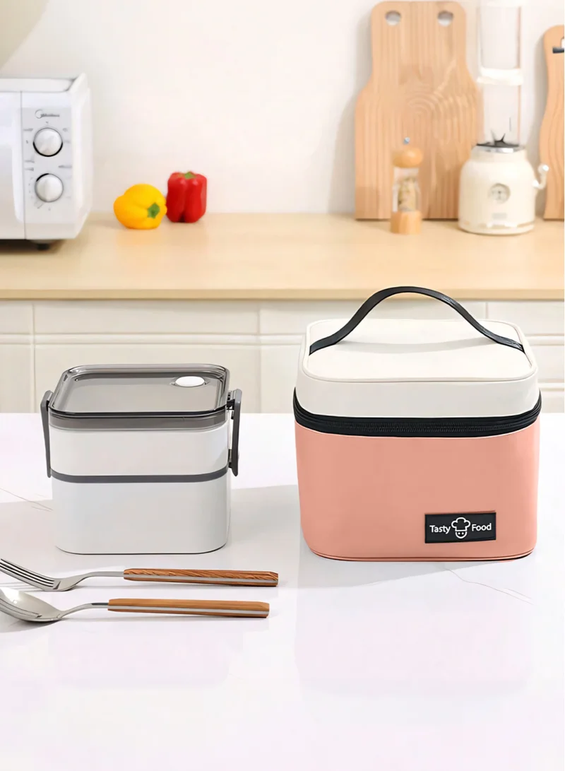 flâneur Insulated Lunch Bag with Handle and Zipper Closure - Big Capacity, Fashionable and Durable Design, Ideal for School, Work, and Travel, Portable and Practical with Thermal Protection