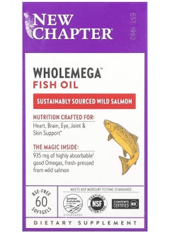 New Chapter Wholemega Fish Oil, 60 Softgels  - Image 1