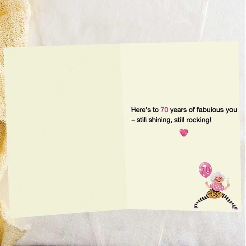 OJsensai Funny 70th Birthday Card & Gifts for Women Her Mom Wife Grandma,70 Year Old Birthday Decorations Gifts - Image 2