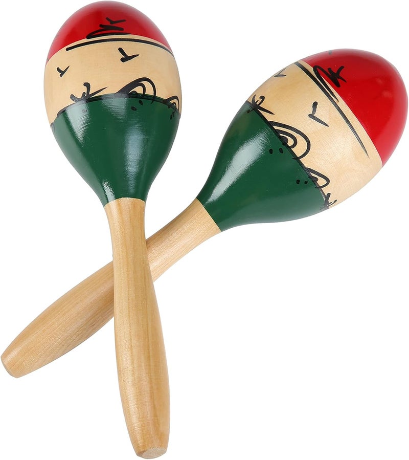 DOMG Professional Maracas, Wooden Rumba Shaker Rattle Musical Instrument Set of 2 - Image 3