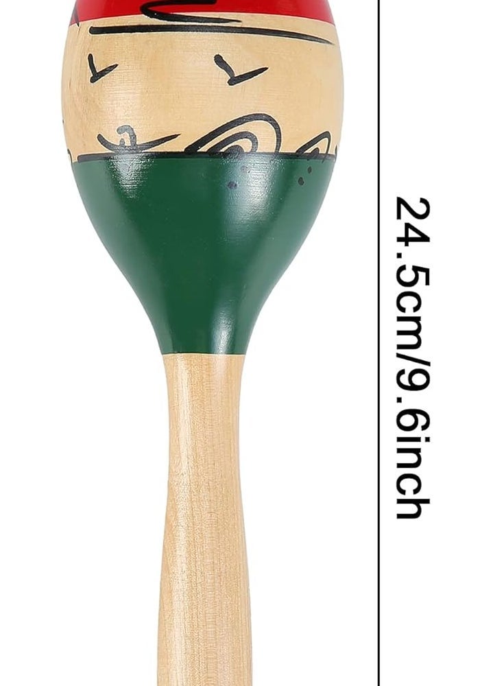 DOMG Professional Maracas, Wooden Rumba Shaker Rattle Musical Instrument Set of 2 - Image 2