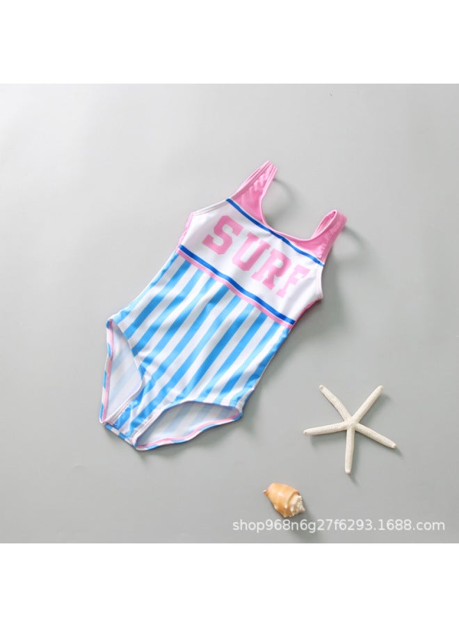 Children's Swimsuit Girls Baby Cute One-piece Swimsuit Big Kids Girls Triangle One-piece Swimsuit Learn Swimming Training