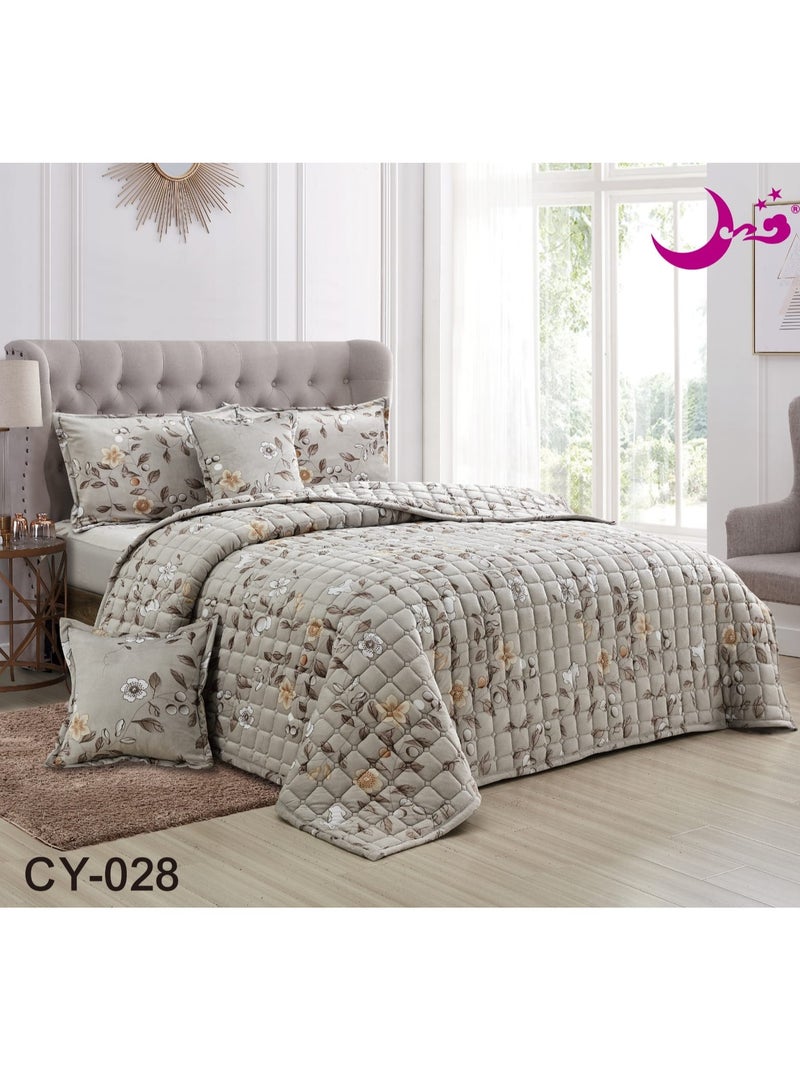 مفرش مضغوط مخمل مشجر شتوي مزدوج