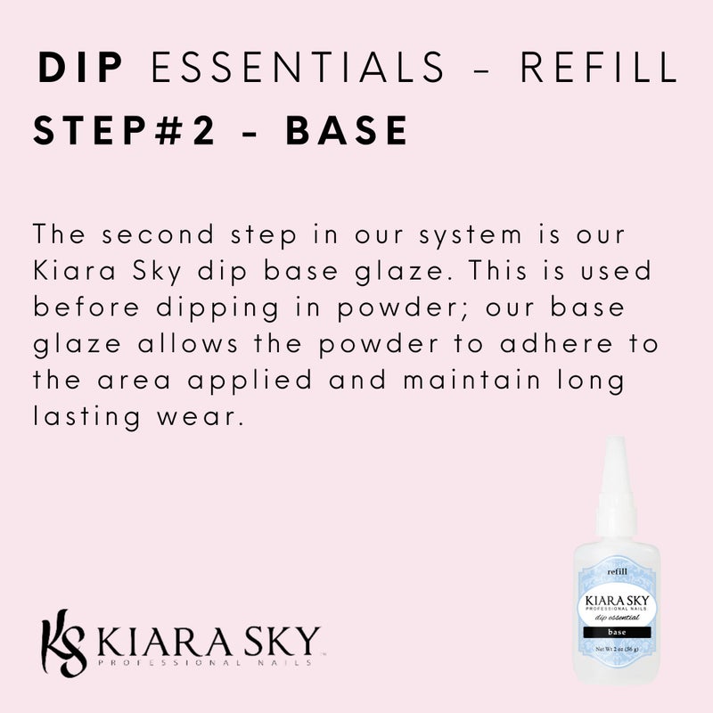 KIARA SKY Liquid Essentials Dip Manicure | 2 fl oz Refill | Step #2 Base Coat - Image 2